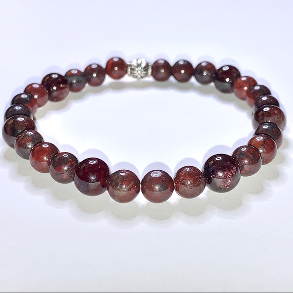 Garnet Bracelet "Inspiration, Manifesting" 7" - Picture 1 of 2